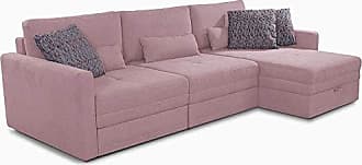 braun BxHxT Cavadore Eckcouch Boogies mit Longchair links / Schlaf-Sofa mit ausziehbarem Bett und großer Liegefläche / Rückenecht / Inklusive Nierenkissen / Größe: 268x76x173 / Farbe: Schlamm