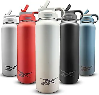 Reebok Screw Top Water Bottles with Athletic Design - Water Bottle 32 oz - Sports Water Bottle - Reusable Water Bottle for Gym, Running, Hiking Etc