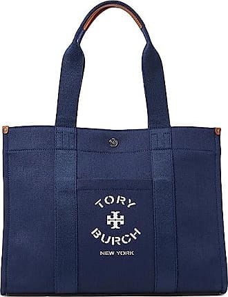 Tory Burch Perry T Monogram Triple-compartment Tote Large Bag - Royal