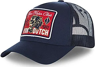 La casquette Von Dutch® Square bleu visière rouge