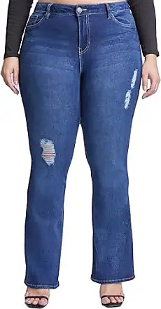 YMI Jeans Women's Plus Size Hyper Denim Super Stretchy Flare Jean 