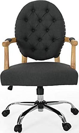 Christopher Knight Home Glendon Contemporary Tufted Fabric Swivel Office Lift Chair, Dark Gray