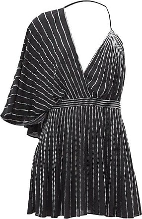 Aubrey Feather-trim One-shoulder Crepe Dress Matchesfashion Damen Kleidung Kleider Asymmetrische Kleider 