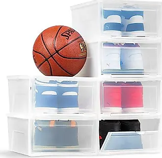  SESENO. 12 Pack Shoe Storage Boxes, Clear Plastic