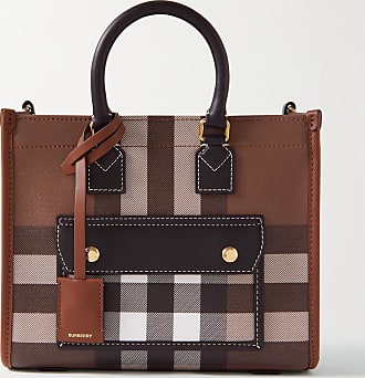 Burberry Cube Small Tb-monogram Leather Bowling Bag in Brown