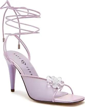 Allegra K Women's Strappy Straps Lace Up Chunky Heel Sandals Light Purple 9  : Target
