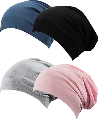 SATINIOR 8 Pieces Bouffant Caps with Buttons Sweatband Tie Back Bouffant  Turban Caps for Women Men
