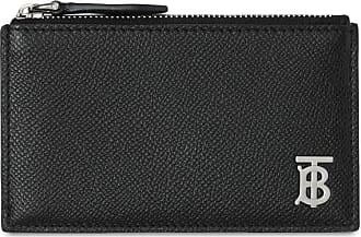 Burberry Check Leather Bifold Coin Wallet in Vine - Men