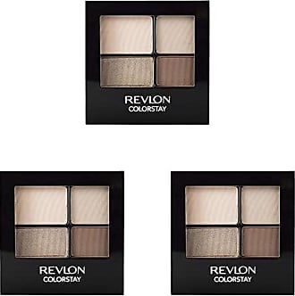 Revlon ColorStay 16 Hour Eyeshadow Quad with Dual-Ended Applicator Brush, Longwear, Intense Color Smooth Eye Makeup for Day & Night, Addictive (500), 0.16 Oz