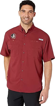 Columbia Mens M-L-XL Decoy Rock II Short Sleeve Shirt Button Down Sunset Red 