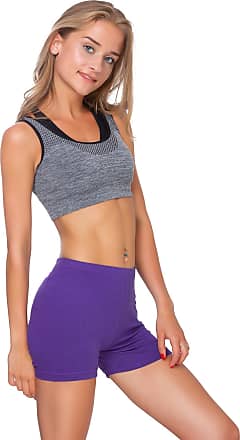 Womens Super Soft Cotton Shorts Elastic Stretch Yoga Sport Knickers UK 8-22 PSL5