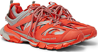 Balenciaga Grey and Orange Track Sneakers