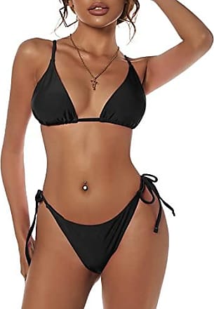 Amazon Damen Sport- & Bademode Bademode Bikinis Tanga Bikinis Damen Tanga Bikini Brasilianischer String Badeanzüge Triangel Badeanzug Frecher hoch geschnitten Zweiteiler Roter Tanga Bikini Medium 