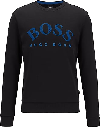 boss embossed crew sweatshirt