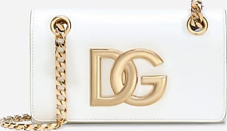 Dolce & Gabbana Phone Bag 3.5 aus glänzendem Kalbsleder in Weiß Damen Accessoires Handyhüllen 