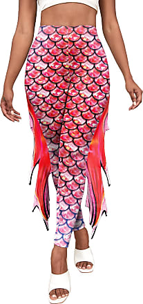Leggings For Fitness Mermaid Leggings 3d Fish Scale Leggings High Waist  Pants For Halloween Dance Party Festival