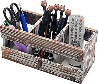 MyGift Black Metal Mesh Pencil Holder, Desktop Office Supplies Pen Cup Storage Organizer Caddy with 4 Compartments