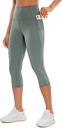 CRZ YOGA Womens High Waisted Workout Capri 19 Inches - Gym Compression  Tummy Control Yoga Leggings Pants