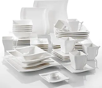 MALACASA Série JERA Service de Table Porcelaine pour 8 Personnes