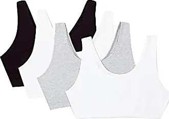 Fruit of the Loom Women's Adjustable Shirred Front Racerback Sports Bra, 3- Pack, Heather Grey/White/Blue Gem, 32, Heather Grey/White/Blue Gem, 32 :  : Clothing, Shoes & Accessories