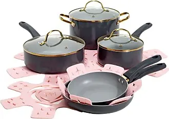 Paris Hilton Premium Nonstick Heart Shaped Fluted Pan, Dishwasher Safe, 9.5  inch, Pink 