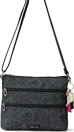 Sakroots on The Go Small Flap Messenger Crossbody Bag Black Spirit Desert One Size