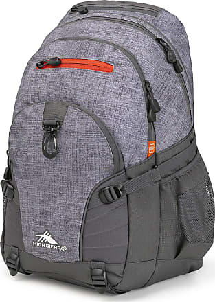 High Sierra Loop-Backpack, School, Travel, or Work Bookbag with tablet-sleeve, Woolly Weave/Mercury/Crimson, One Size