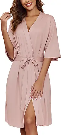 Ekouaer Silk Robe for Women Satin Bathrobe with Oblique V-Neck Kimono Style  Nightgown XX-Large at  Women's Clothing store