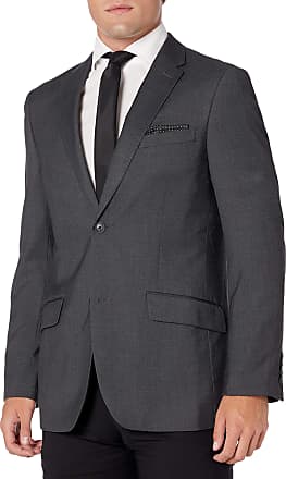50L Black Perry Ellis Lido Tuxedo Jacket Modern Notch Lapel Wedding Prom Blazer 
