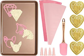  Paris Hilton Knife Block Set with Fan Style Clear Acrylic Knife  Block, Premium Stainless Steel Blades with Nonstick Coating, Comfort Grip  Handles, 16-Piece Set, Pink and Gold: Home & Kitchen