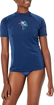 Swim Shirt~Shrt Sleeve NEW~KANU SURF~Women SMALL~Black & Blue~Rash guard~UPF 50 
