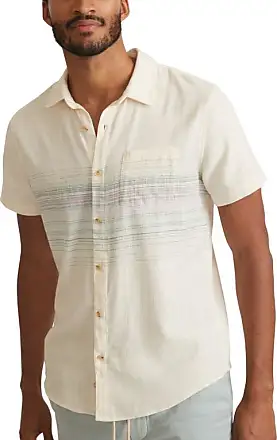 Beach Textured Resort Shirt in Natural Multi Stripe – Marine Layer
