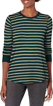 3PS Dickies Womens Plus Size Short Sleeve V-Neck T-Shirt Blue Multi Stripe 