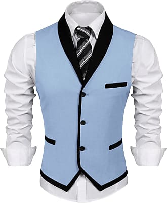 COOFANDY Mens Sweater Vests Casual Slim Fit Button-Down Sleeveless Shawl Collar Knit Vest Navy Blue 