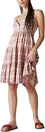 Lucky Brand Womens Women's Printed Button Front Tiered Mini Dress :  : Clothing, Shoes & Accessories