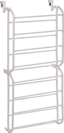 Whitmor Wood Stackable 2-Shelf Shoe Rack, White, 24 inches