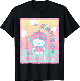 Shop Hmasat Hello Kitty Printed Neon Crew Neck T-shirt with Short Sleeves,  Silver and Black