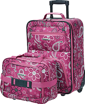 Rockland Journey Softside Upright Luggage Set,Expandable, Black/Gray,  4-Piece (14/19/24/28)