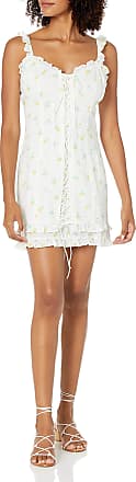 For Love & Lemons Womens Bodycon, White Floral, Small