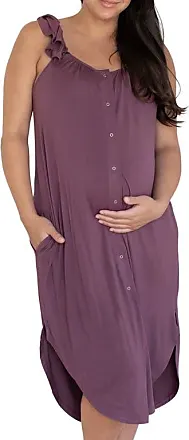 Kindred Bravely Jane Nursing Pajama Set  Nursing Pajamas for Breastfeeding  (Burgundy Plum, X-Small) at  Women's Clothing store