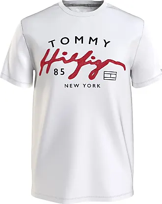 Tommy Hilfiger Mens Cotton T-Shirt Size L Tall White Short Sleeve