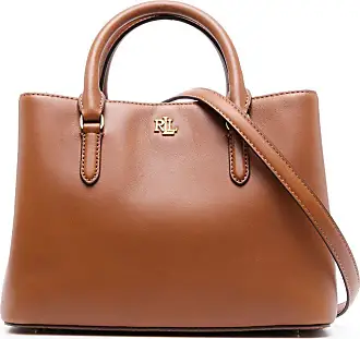 Lauren Ralph Lauren Tayler 19 Leather Grab Bag, Vintage Brown at