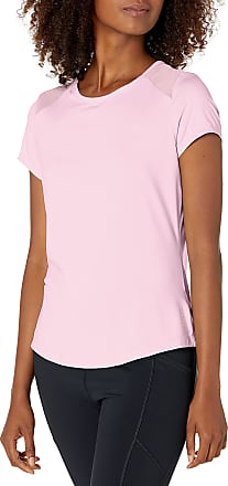 Danskin Womens Essential Mesh and Jersey Tee, Fragrant lilac/black-50058, X-Large