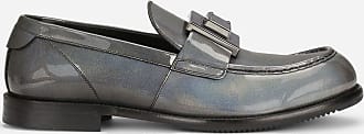 Herren Schuhe Slipper Mokassins Dolce & Gabbana Iridescent patent leather loafers in Grau für Herren 