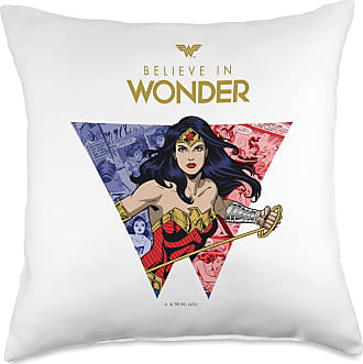 Multicolor Wonder Woman 80th Throw Pillow 18x18 