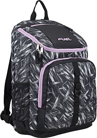 Black/Lime Green Sizzle/Shattered Geo Print Fuel Wide Mouth Sports Backpack with Front Bungee and Inner Tech Pocket 