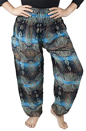 Green Patchwork Harem Pants with Pockets, Boho Pants, Hippie Women's Summer  Pants, Festival Clothing-Boho, Rayon…