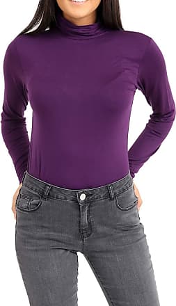 Equitack Ladies Ribbed Roll Neck Jumper Polo Turtle Long Sleeve Tops T-Shirt for Womens New 