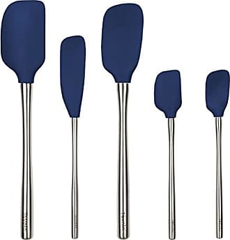 Tovolo Mini Turner, Flat Head, Easy-Lock Mechanism, Non-Slip Grip Tongs  Grilling, BPA-Free & Dishwasher Safe Silicone Cooking Utensils, Stratus Blue
