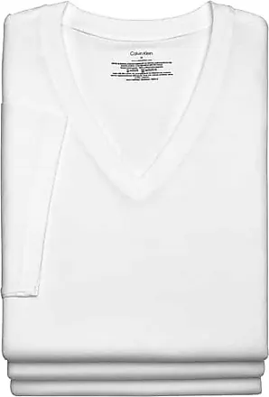 Calvin Klein Men's Cotton Classics Multipack V Neck T-Shirts, White, X-Large